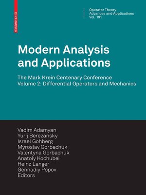 cover image of Modern Analysis and Applications